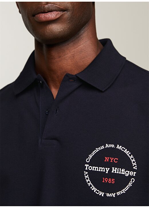 Tommy Hilfiger Mavi Erkek Polo T-Shirt MW0MW34740DW5 3