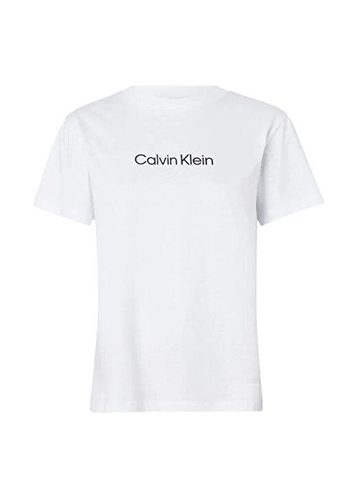 Calvin Klein Düz Beyaz Kadın T-Shirt HERO LOGO REGULAR T-SHIRT 2