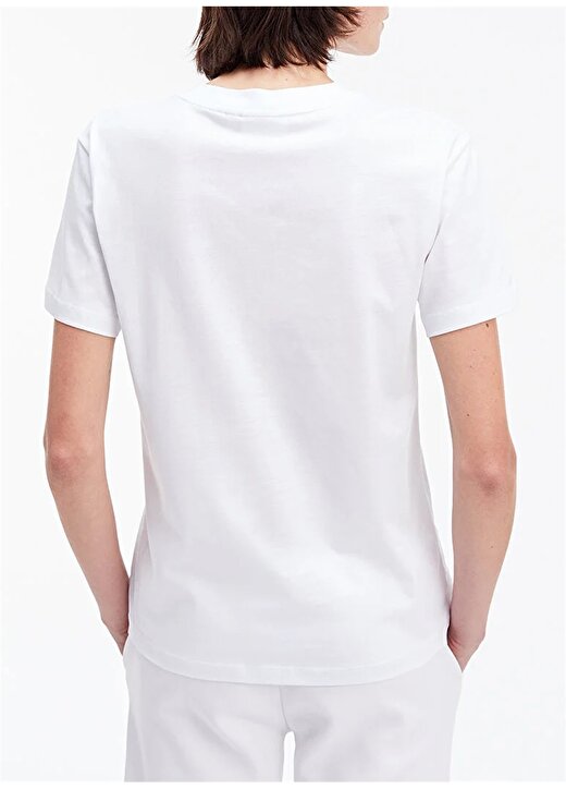 Calvin Klein Düz Beyaz Kadın T-Shirt HERO LOGO REGULAR T-SHIRT 3