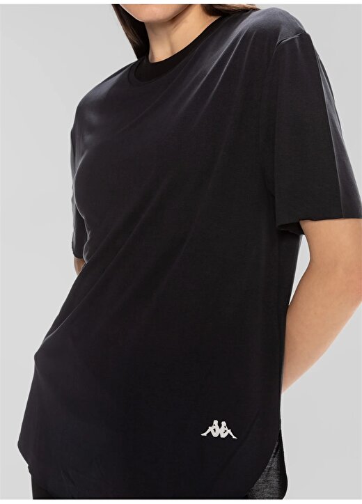Kappa Siyah Kadın Yuvarlak Yaka Normal Kalıp T-Shirt 321Z1CW005 ELSIE TSHIRT 3