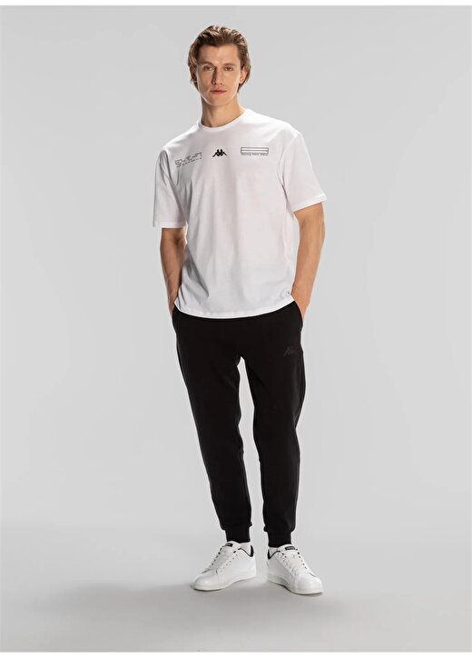 Kappa Beyaz Erkek Yuvarlak Yaka Normal Kalıp T-Shirt 341R3HW001 AUTHENTIC ALVIN 2