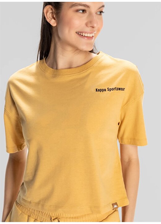 Kappa Bej Kadın Yuvarlak Yaka Normal Kalıp T-Shirt 381U6XWW6F AUTHENTIC JESSA-WOMAN-T- 3