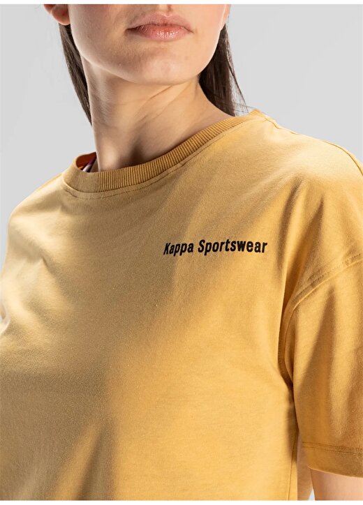 Kappa Bej Kadın Yuvarlak Yaka Normal Kalıp T-Shirt 381U6XWW6F AUTHENTIC JESSA-WOMAN-T- 4