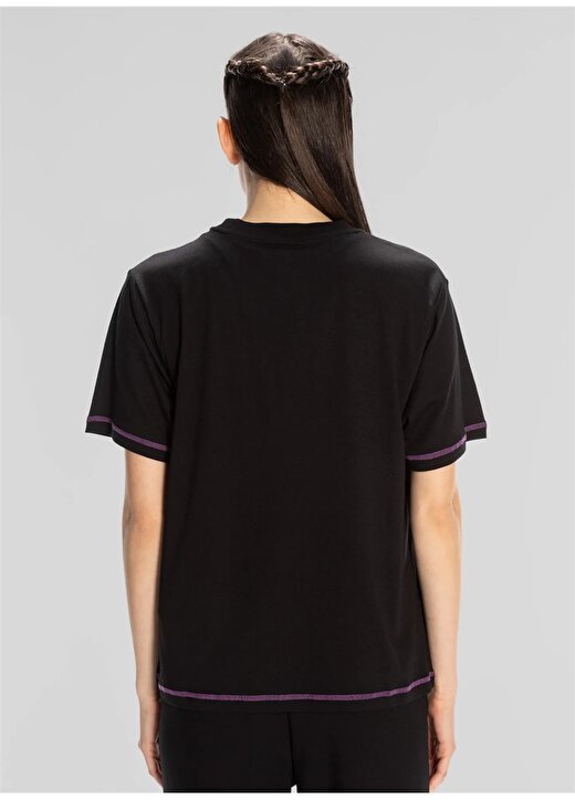 Kappa Siyah Kadın Yuvarlak Yaka Normal Kalıp T-Shirt 351Q67W005 AUTHENTIC KAGE T-SHIRT 4