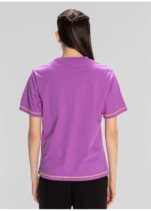 Kappa Mor Kadın Yuvarlak Yaka Normal Kalıp T-Shirt 351Q67WYSR-1 AUTHENTIC KAGE T-SHIRT 3