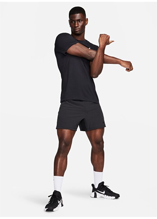 Nike Siyah Erkek Lastikli Bel Normal Kalıp Şort FN3002-010 M NK DF FLX REP 4.0 5IN 2