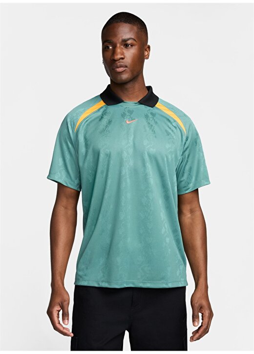 Nike Yeşil Erkek Yuvarlak Yaka Normal Kalıp Desenli T-Shirt FN2418-361 M NK DF COF JSY SS 2