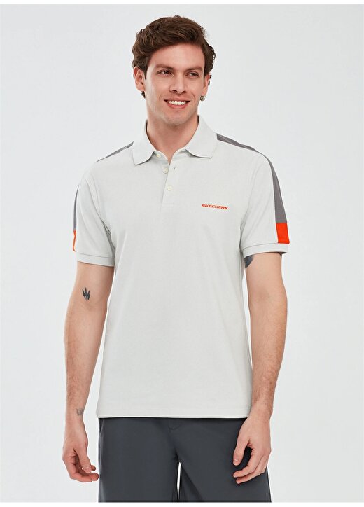 Skechers Gri Erkek Polo Yaka Normal Kalıp Polo T-Shirt S221047-035 Polo Shirt M Short Slee 2