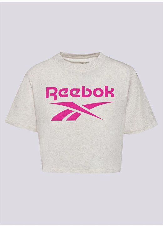 Reebok 100075999 IDENTITY BIG LO Bej Kadın Yuvarlak Yaka Normal Kalıp T-Shirt 1