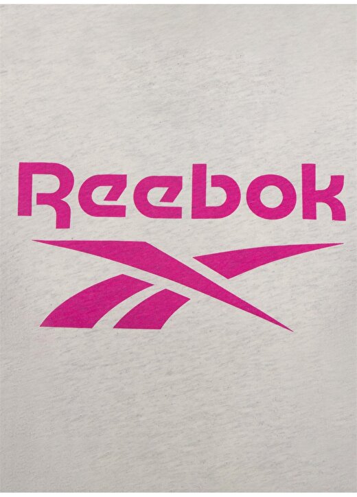 Reebok 100075999 IDENTITY BIG LO Bej Kadın Yuvarlak Yaka Normal Kalıp T-Shirt 2