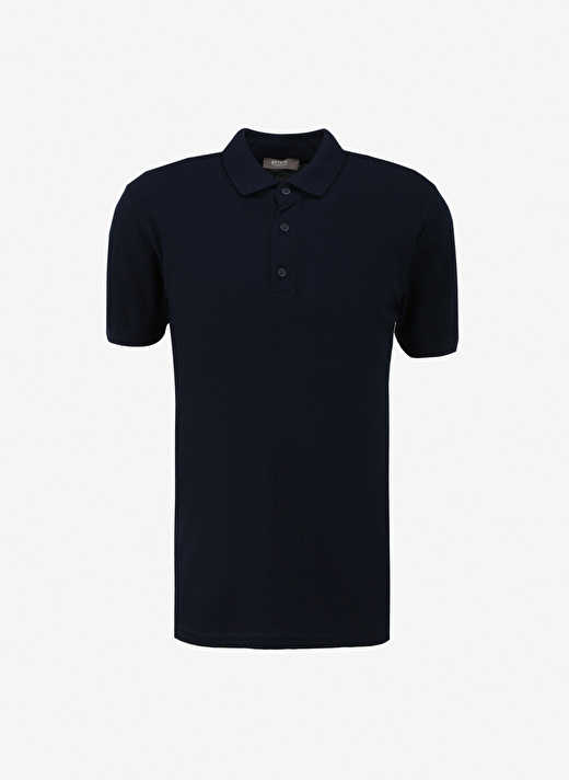 People By Fabrika Lacivert Erkek Slim Fit Jakarlı Polo T-Shirt SPBF4SM-TST 5086  1