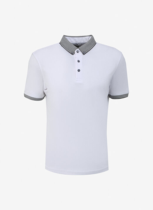 People By Fabrika Beyaz Erkek Basic Polo T-Shirt SPBF4SM-TST5082   1