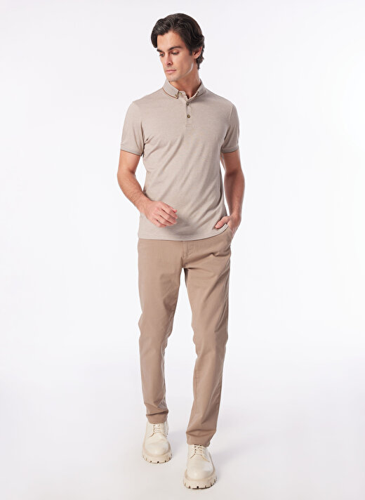 People By Fabrika Bej Erkek Basic Polo T-Shirt SPBF4SM-TST5082   3