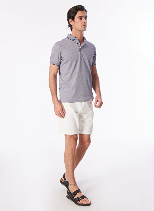 People By Fabrika Açık Lacivert Erkek Basic Polo T-Shirt SPBF4SM-TST5082   4