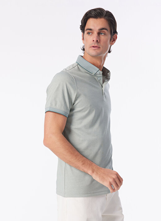 People By Fabrika Açık Yeşil Erkek Basic Polo T-Shirt SPBF4SM-TST5082   2