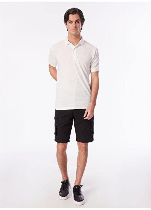People By Fabrika Beyaz Erkek Slim Fit Jakarlı Polo T-Shirt SPBF4SM-TST 5086 3