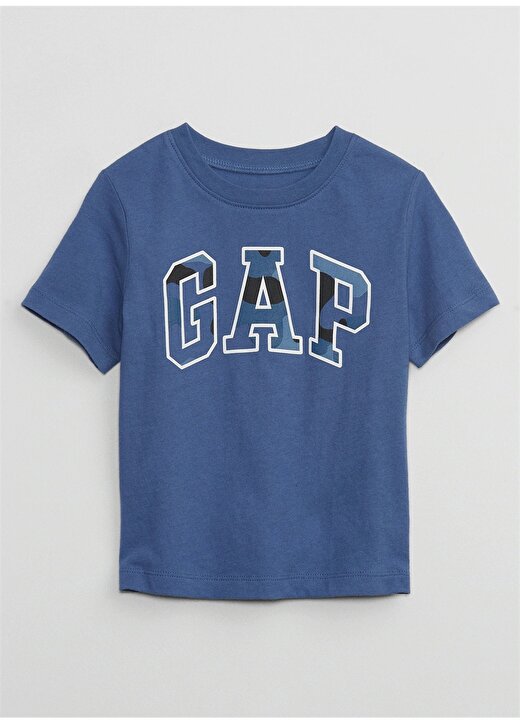 Gap Baskılı Mavi Erkek T-Shirt 459557006 1