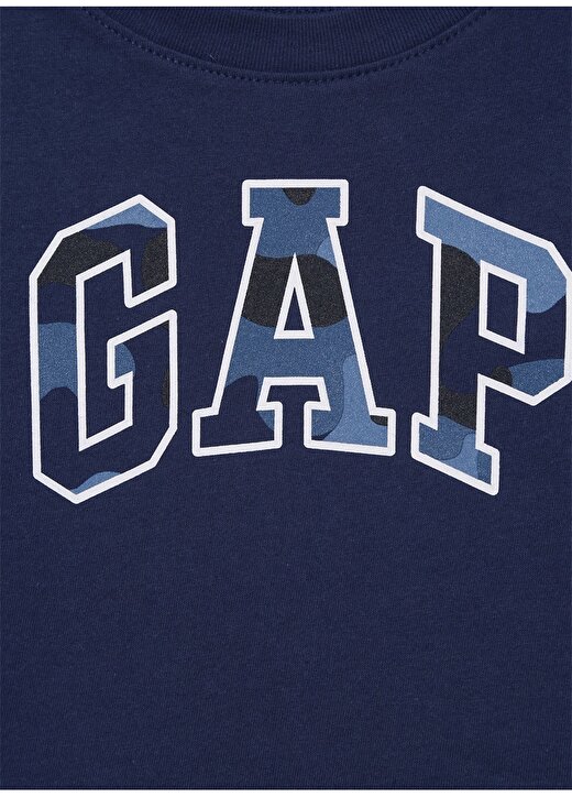 Gap Baskılı Mavi Erkek T-Shirt 459557006 2