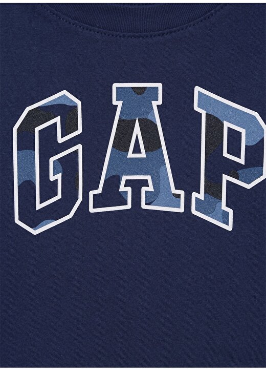 Gap Baskılı Mavi Erkek T-Shirt 459557006-A 2