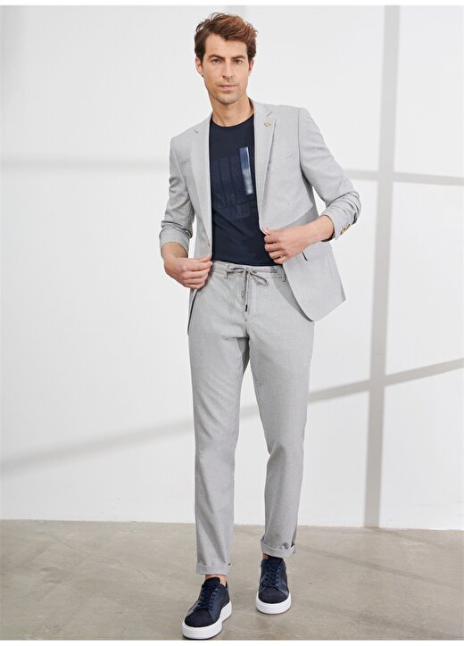 Altınyıldız Classics Normal Bel Slim Fit Gri Erkek Takım Elbise 4A3023200011 3