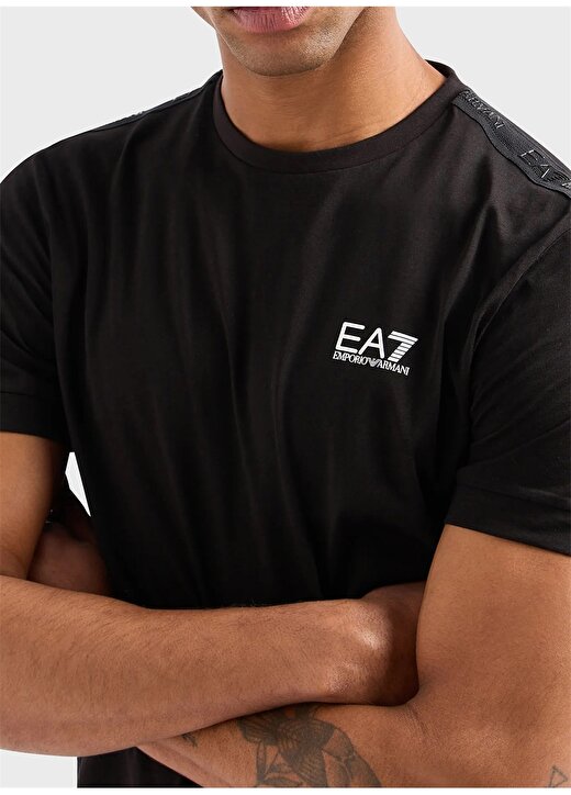 EA7 Bisiklet Yaka Siyah Erkek T-Shirt 3DPT12PJ7BZ 3