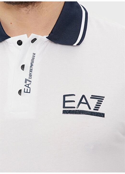EA7 Beyaz Erkek Polo T-Shirt 3DPF17PJ03Z 3