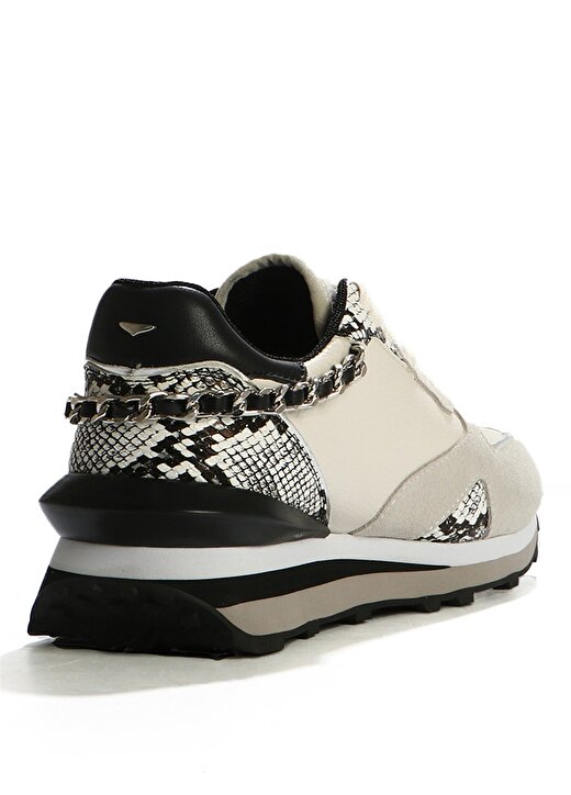 Alberto Guardiani Siyah - Beyaz Kadın Deri Sneakerg03g100019 3