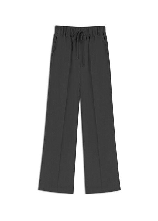 Twist Lastikli Bel Relaxed Siyah Kadın Pantolon TS1240003225001 2