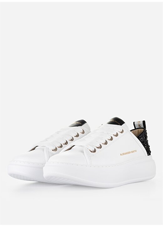 Alexander Smith Beyaz - Siyah Kadın Deri Sneaker ASAZWYW0506WBK 2