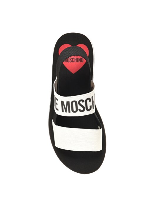 Love Moschino Siyah - Beyaz Kadın Sandalet JA16033G0IJN4 3