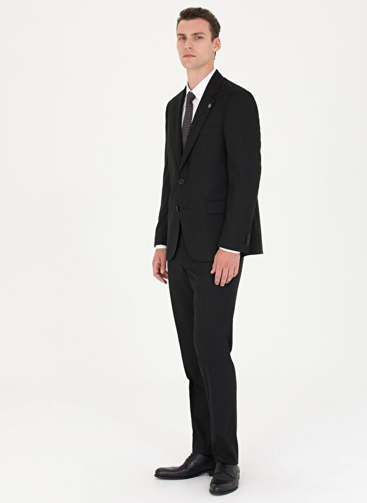 Pierre Cardin Normal Bel Slim Fit Siyah Erkek Takım Elbise T19153/ST 1