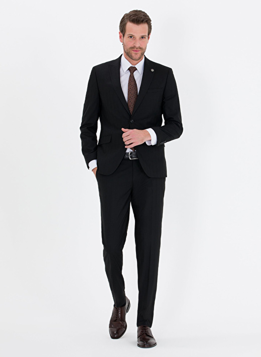 Pierre Cardin Normal Bel Extra Slim Siyah Erkek Takım Elbise N00081/EXT 3