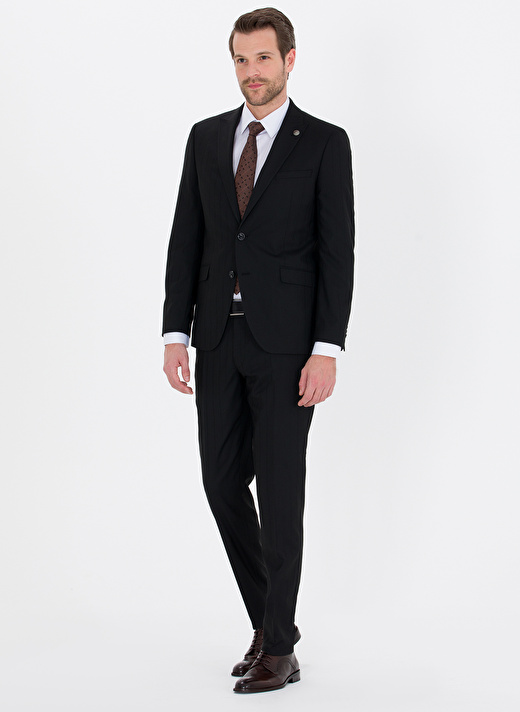Pierre Cardin Normal Bel Extra Slim Siyah Erkek Takım Elbise N00081/EXT 4