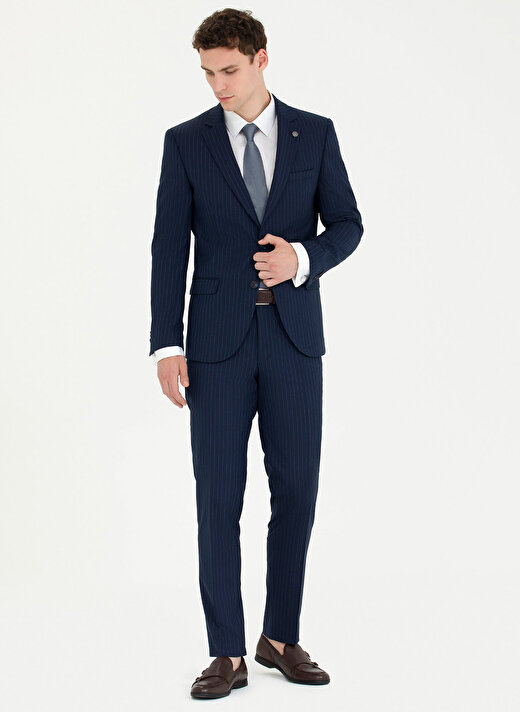 Pierre Cardin Normal Bel Extra Slim Lacivert Erkek Takım Elbise U49028/EXT 2