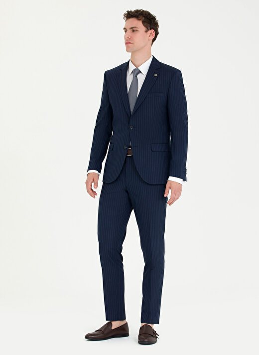 Pierre Cardin Normal Bel Extra Slim Lacivert Erkek Takım Elbise U49028/EXT 3