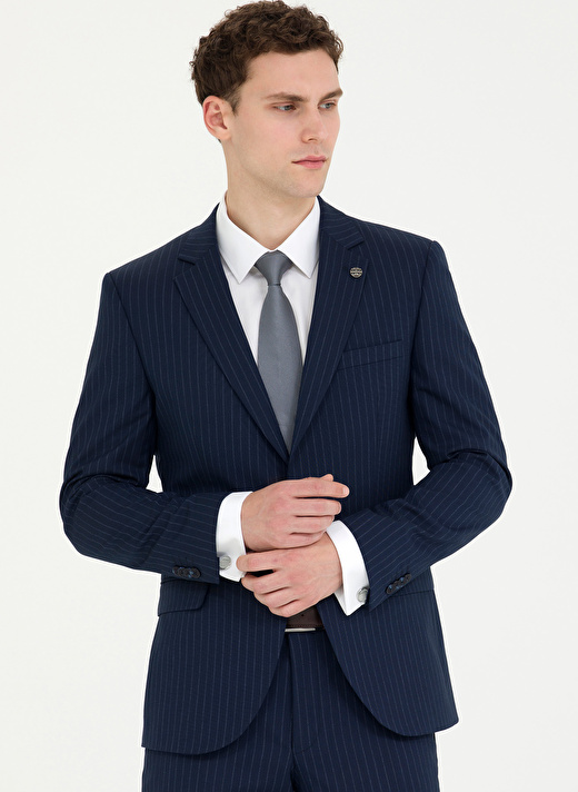 Pierre Cardin Normal Bel Extra Slim Lacivert Erkek Takım Elbise U49028/EXT 4