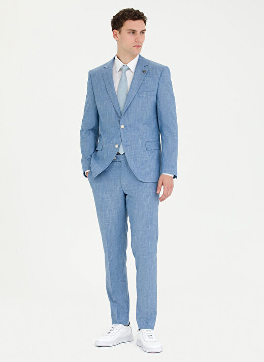 Pierre Cardin Normal Bel Extra Slim Açık Mavi Erkek Takım Elbise E19342/EXT 2