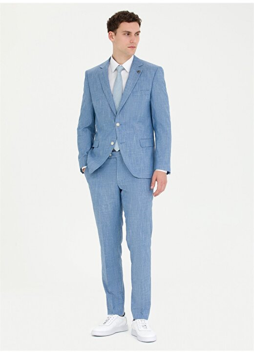 Pierre Cardin Normal Bel Extra Slim Açık Mavi Erkek Takım Elbise E19342/EXT 1