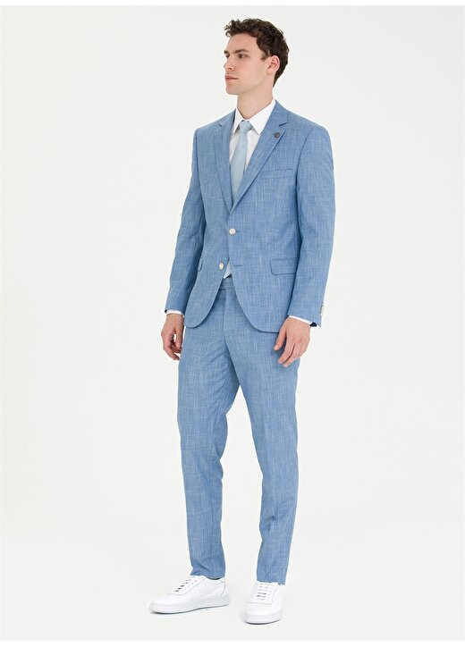 Pierre Cardin Normal Bel Extra Slim Açık Mavi Erkek Takım Elbise E19342/EXT 3