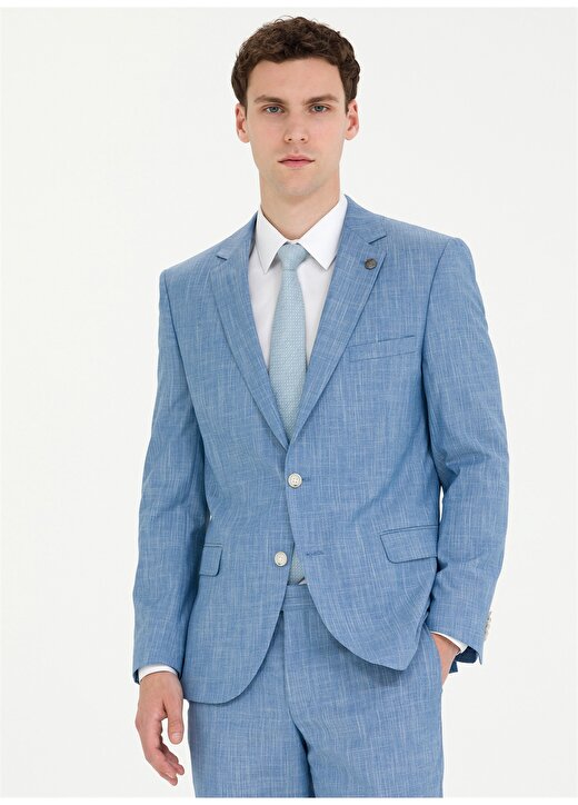 Pierre Cardin Normal Bel Extra Slim Açık Mavi Erkek Takım Elbise E19342/EXT 4