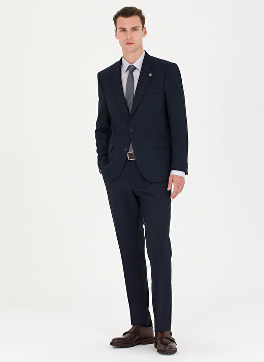 Pierre Cardin Normal Bel Slim Fit Lacivert Erkek Takım Elbise T19153/ST 1