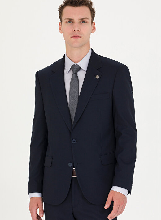 Pierre Cardin Normal Bel Slim Fit Lacivert Erkek Takım Elbise T19153/ST 4