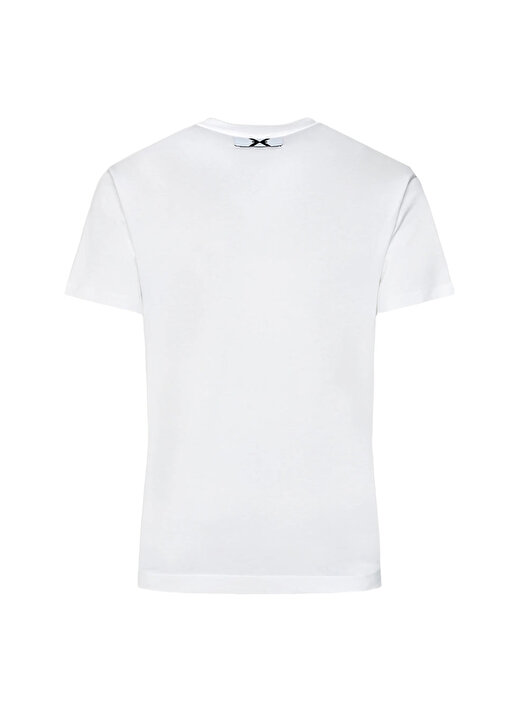 John Richmond Bisiklet Yaka Beyaz Erkek T-Shirt UMP24004TS 1