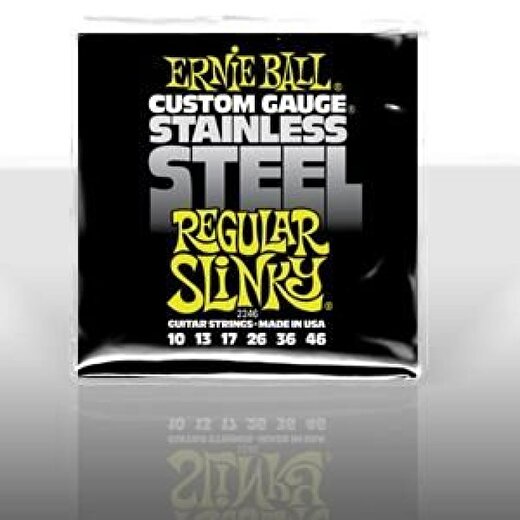 Ernie Ball P02246 Stainless Steel Regular Slinky 10-46 Elektro Gitar Teli 1