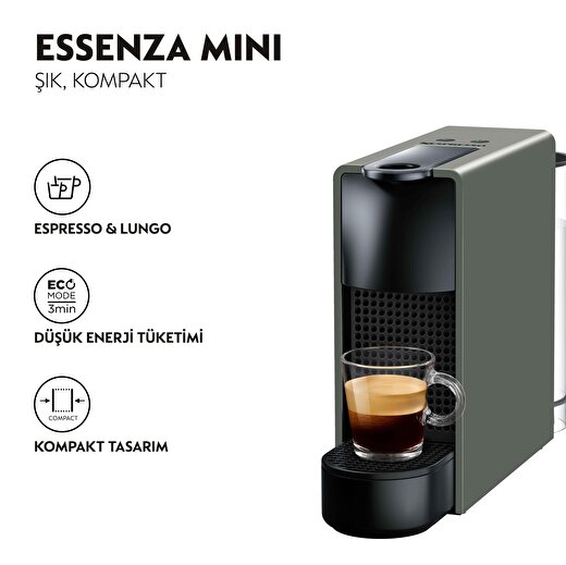 Nespresso C30 GREY Essenza Mini Kahve Makinesi  2