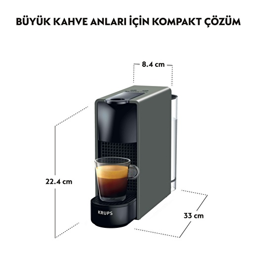 Nespresso C30 GREY Essenza Mini Kahve Makinesi  3