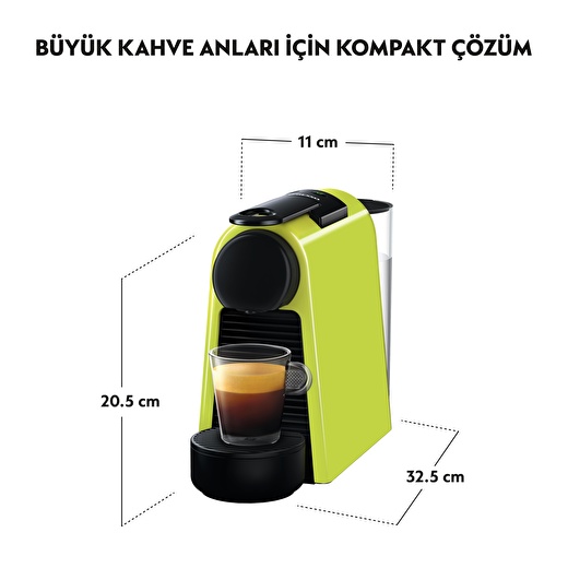 Nespresso D30 GREEN Essenza Mini  Kapsüllü Kahve Makinesi 3