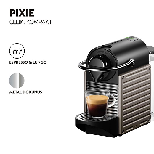 Nespresso PIXIE C61 TİTAN Kapsüllü Kahve Makinesi 2