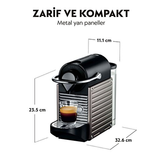 Nespresso PIXIE C61 TİTAN Kapsüllü Kahve Makinesi 3
