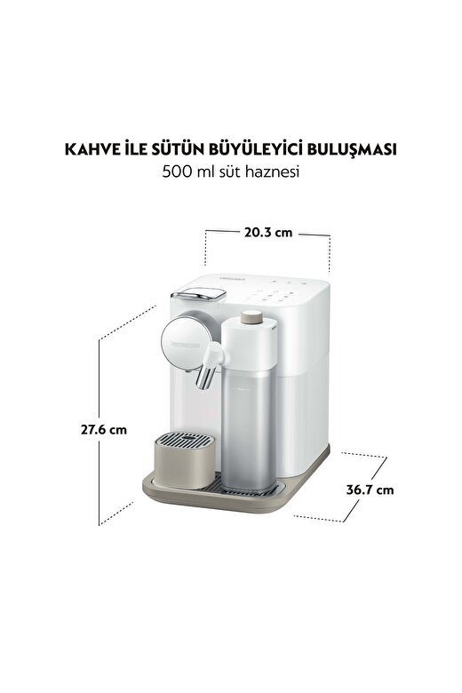 Nespresso F541 White Gran Lattissima Kahve Makinesi, Beyaz 3